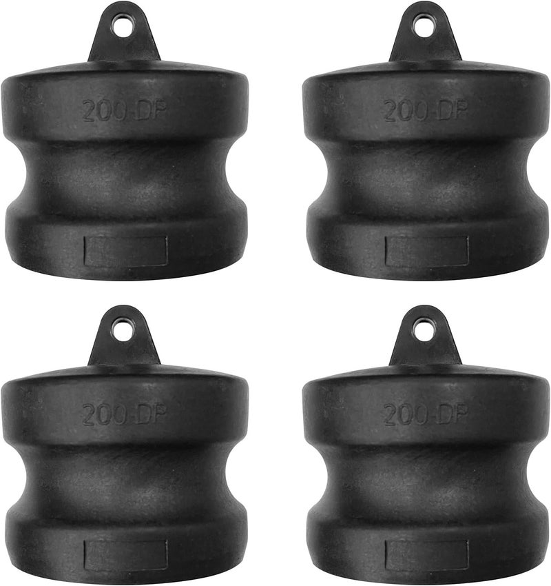 DEELEDM 4PCS Polypropylene Cam Groove Hose Fitting 2 Inch Standard Type DP Camlock Fittings Dust Plug, Cam Lock Quick Couplings Dust Plugs - Image 1